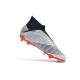 Tacón de Fútbol adidas Predator 19+ FG - Plata Negro Rojo