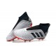 Tacón de Fútbol adidas Predator 19+ FG - Plata Negro Rojo