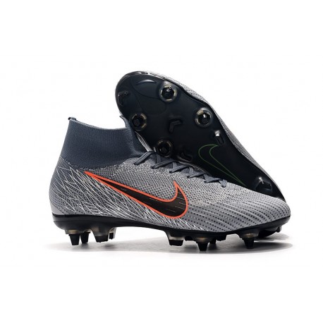 Nike Zapatos Mercurial Superfly 6 Elite SG-Pro AC Gris Negro