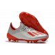 Adidas Botas de Futbol X 19.1 FG Plata Rojo