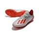 Adidas Botas de Futbol X 19.1 FG Plata Rojo