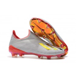 Zapatillas de Tacos Adidas X 19+ FG Plata Rojo
