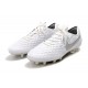Tacos de Futbol Nike Tiempo Legend 8 Elite FG Blanco Platino Gris Lobo