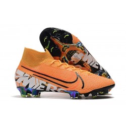 Zapatillas Nike Mercurial Superfly 7 Elite FG Naranja Blanco