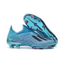 Zapatillas de Tacos Adidas X 19+ FG Cian Brillante Negro