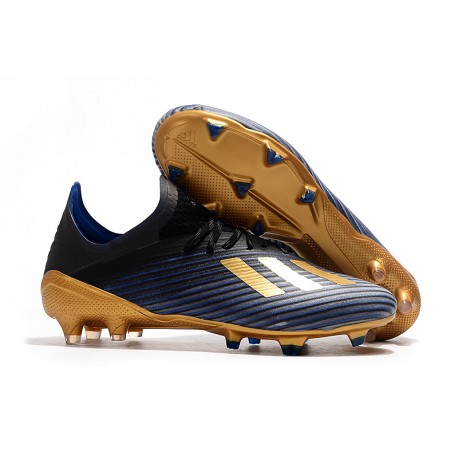 Adidas Botas de Futbol X 19.1 FG Azul Oro Negro