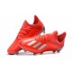 Adidas Botas de Futbol X 19.1 FG Rojo Plata