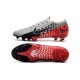 Zapatos Neymar Nike Mercurial Vapor XIII Elite FG - NJR Platino Negro Rojo
