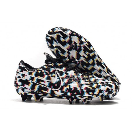 Tacos de Futbol Nike Tiempo Legend 8 Elite FG Negro Blanco