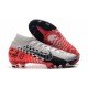 Neymar Nike Mercurial Superfly 7 Elite FG Cromado Negro Rojo Platino