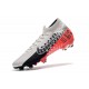 Neymar Nike Mercurial Superfly 7 Elite FG Cromado Negro Rojo Platino