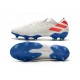 Nuevas Botas adidas Nemeziz Messi 19.1 FG Blanco Rojo Azul
