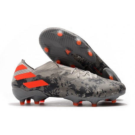 Nuevas Botas adidas Nemeziz Messi 19.1 FG Gris Naranja Chalk