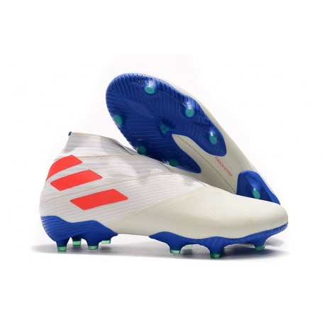 Zapatos de Fútbol adidas Nemeziz 19+ FG Blanco Naranja