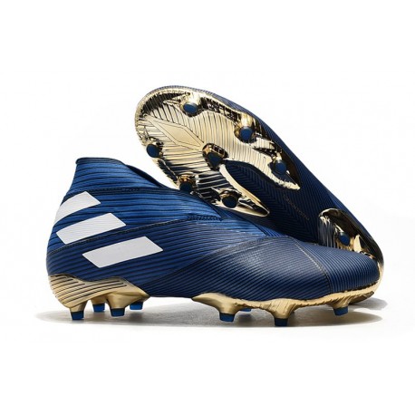 Zapatos de Fútbol adidas Nemeziz 19+ FG Azul Blanco