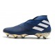 Zapatos de Fútbol adidas Nemeziz 19+ FG Azul Blanco