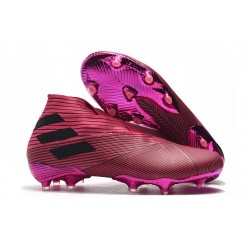 Zapatos de Fútbol adidas Nemeziz 19+ FG Rosa Negro
