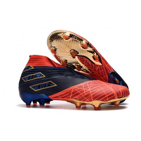 Zapatos de Fútbol adidas Nemeziz 19+ FG Spider-Man Rojo Negro