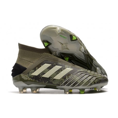 adidas Bota de Fútbol Predator 19+ FG - Verde Arena Amarillo