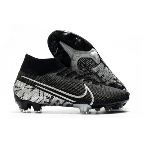 Nike Zapatos Mercurial Superfly VII Elite SE FG Negro Gris Metalizado Gris