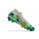 Nike Mbappe Mercurial Superfly VII Elite SE FG Gris Dorado Metalizado Verde