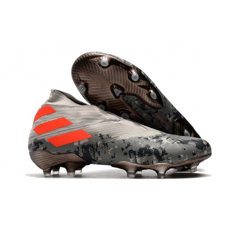 adidas Nemeziz 19+ FG Zapatillas de Fútbol -Gris Naranja Chalk
