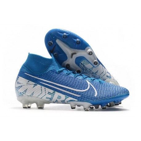 Nike Zapatillas Mercurial Superfly 7 Elite AG-Pro Azul Blanco