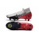 Nike Mercurial Superfly VII Elite SG-Pro AC Neymar Cromado Negro Rojo Platino