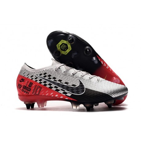 Nike Mercurial Vapor 13 Elite SG-Pro AC Neymar Cromado Negro Rojo Platino