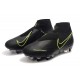 Nike Phantom VSN Elite DF SG-Pro Anti Clog Negro Amarillo Fluorescente
