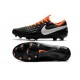 Tacos de Futbol Nike Tiempo Legend 8 Elite FG Negro Blanco Naranja