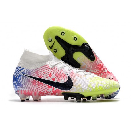 Nike Mercurial Superfly 7 Elite AG-Pro Neymar Blanco Negro Azul Volt