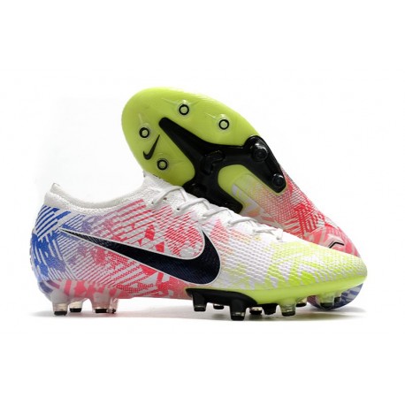 Neymar Nike Mercurial Vapor 13 Elite AG Blanco Negro Azul Racer Volt