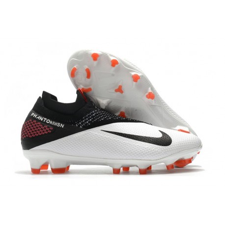 Bota de Fútbol Nike Phantom VSN 2 Elite FG -Blanco Negro Laser Crimson
