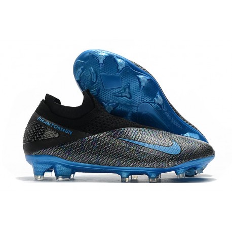 Bota Fútbol Nike Phantom VSN 2 Elite DF FG -Negro Azul Láser Antracita