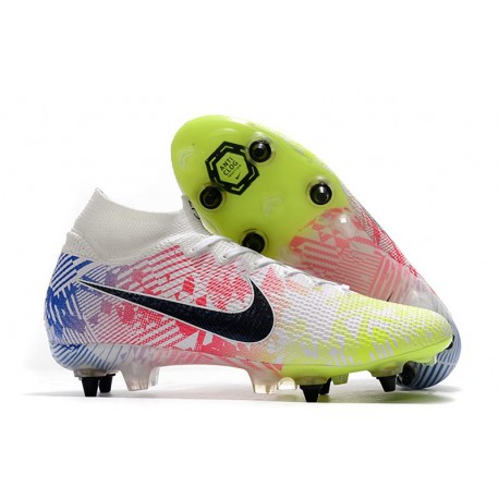 Nike Mercurial Superfly 7 Elite SG-Pro Neymar Blanco Negro Azul Volt