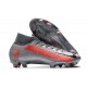 Zapatilla Nike Mercurial Superfly 7 Elite DF FG Gris Negro Rojo