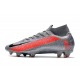 Zapatilla Nike Mercurial Superfly 7 Elite DF FG Gris Negro Rojo