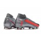 Zapatilla Nike Mercurial Superfly 7 Elite DF FG Gris Negro Rojo