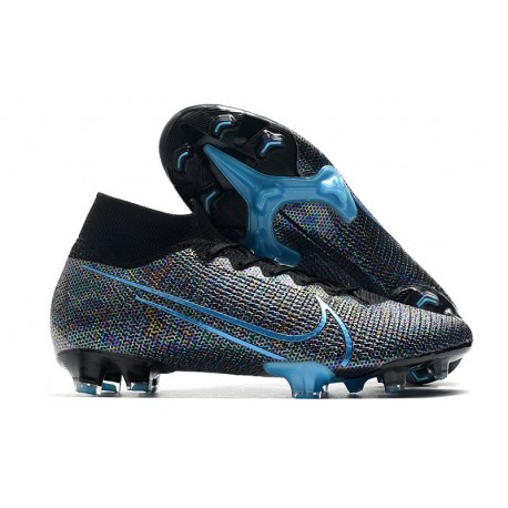 Zapatilla Nike Mercurial Superfly 7 Elite DF FG Negro Azul
