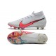 Zapatilla Nike Mercurial Superfly 7 Elite DF FG Blanco Carmesí Azul