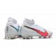 Zapatilla Nike Mercurial Superfly 7 Elite DF FG Blanco Carmesí Azul