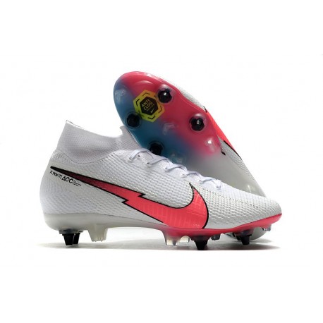 Nike Mercurial Superfly 7 Elite SG-Pro Anti-Clog Blanco Rojo