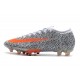Botas Nike Mercurial Vapor 13 Elite AG CR7 Blanco Total Naranja Negro