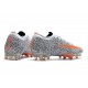 Botas Nike Mercurial Vapor 13 Elite AG CR7 Blanco Total Naranja Negro