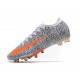 Botas Nike Mercurial Vapor 13 Elite AG CR7 Blanco Total Naranja Negro