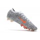 Botas Nike Mercurial Vapor 13 Elite AG CR7 Blanco Total Naranja Negro