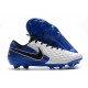 Nike Tiempo Legend VIII Elite FG Bota - Blanco Azul Negro
