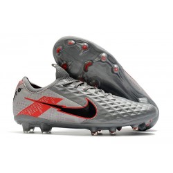 Nike Tiempo Legend VIII Elite FG Bota - Gris Negro Rojo