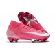 Nike Mercurial Superfly VII Elite FG x Mbappé Rosa Blanco Negro